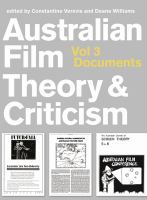 Australian film theory and criticism.