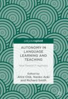 Autonomy in language learning and teaching new research agendas /