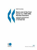Back-end of the fuel cycle in a 1000 GWe nuclear scenario workshop proceedings, Avignon, France, 6-7 October 1998 /