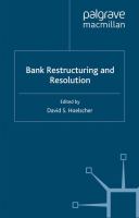 Bank restructuring and resolution