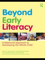 Beyond early literacy a balanced approach to developing the whole child /