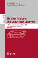 Big Data Analytics and Knowledge Discovery 19th International Conference, DaWaK 2017, Lyon, France, August 28–31, 2017, Proceedings /