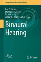 Binaural Hearing With 93 Illustrations /