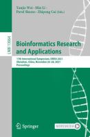 Bioinformatics Research and Applications 17th International Symposium, ISBRA 2021, Shenzhen, China, November 26–28, 2021, Proceedings /