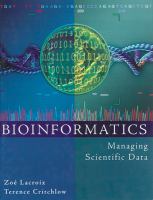 Bioinformatics managing scientific data /