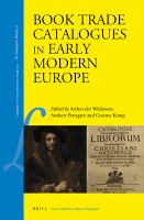 Book trade catalogues in early modern Europe