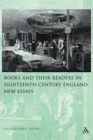 Books and their readers in eighteenth-century England new essays /