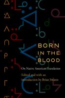 Born in the blood on Native American translation /