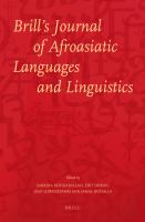 Brill's annual of Afroasiatic languages and linguistics