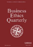 Business ethics quarterly