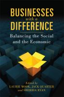 Businesses with a difference : balancing the social and the economic /
