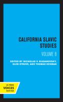 California Slavic studies.
