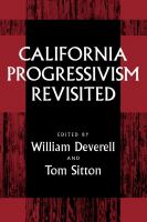 California progressivism revisited /