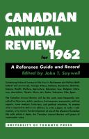 Canadian annual review, 1962 /