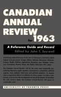 Canadian annual review, 1963 /