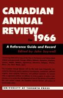 Canadian annual review, 1966 /