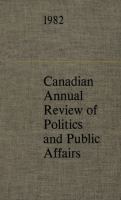 Canadian annual review of politics and public affairs.