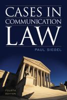 Cases in communication law