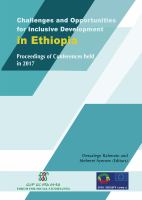 Challenges and opportunities for inclusive development in Ethiopia proceedings of conferences held in 2017 /