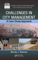 Challenges in city management a case study approach /