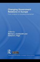 Changing government relations in Europe from localism to intergovernmentalism /