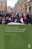 China's higher education reform and internationalisation