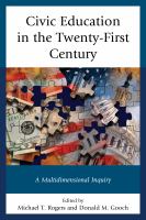 Civic education in the twenty-first century a multidimensional inquiry /