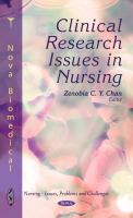Clinical research issues in nursing