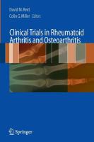 Clinical trials in rheumatoid arthritis and osteoarthritis