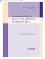 Communications on pure and applied mathematics