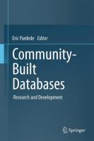 Community-Built Databases Research and Development /