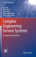 Complex Engineering Service Systems Concepts and Research /