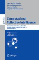 Computational Collective Intelligence 8th International Conference, ICCCI 2016, Halkidiki, Greece, September 28-30, 2016. Proceedings, Part II /