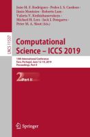 Computational Science – ICCS 2019 19th International Conference, Faro, Portugal, June 12–14, 2019, Proceedings, Part II /