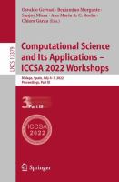 Computational Science and Its Applications – ICCSA 2022 Workshops Malaga, Spain, July 4–7, 2022, Proceedings, Part III /