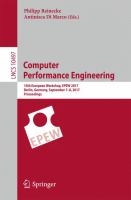 Computer Performance Engineering 14th European Workshop, EPEW 2017, Berlin, Germany, September 7-8, 2017, Proceedings /