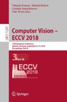 Computer Vision – ECCV 2018 15th European Conference, Munich, Germany, September 8–14, 2018, Proceedings, Part III /