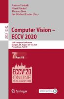 Computer Vision – ECCV 2020 16th European Conference, Glasgow, UK, August 23–28, 2020, Proceedings, Part VII /