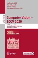 Computer Vision – ECCV 2020 16th European Conference, Glasgow, UK, August 23–28, 2020, Proceedings, Part XXX /