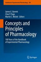 Concepts and Principles of Pharmacology 100 Years of the Handbook of Experimental Pharmacology /