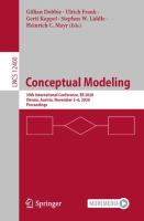 Conceptual Modeling 39th International Conference, ER 2020, Vienna, Austria, November 3–6, 2020, Proceedings /