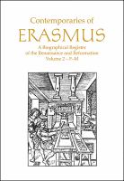 Contemporaries of Erasmus a biographical register of the Renaissance and Reformation /