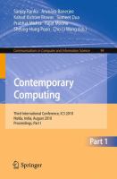 Contemporary Computing Third International Conference, IC3 2010, Noida, India, August 9-11, 2010. Proceedings, Part I /