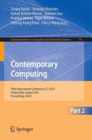 Contemporary Computing Third International Conference, IC3 2010, Noida, India, August 9-11, 2010. Proceedings, Part II /