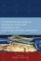 Contemporary Korean political thought in search of a post-eurocentric approach