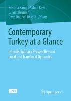 Contemporary Turkey at a Glance Interdisciplinary Perspectives on Local and Translocal Dynamics /