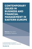 Contemporary issues in business and financial management in Eastern Europe