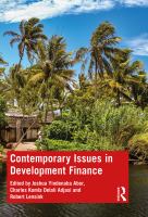 Contemporary issues in development finance