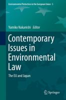 Contemporary issues in environmental law the EU and Japan /