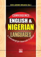 Convergence : English & Nigerian languages : a festschrift for Munzali A. Jibril /